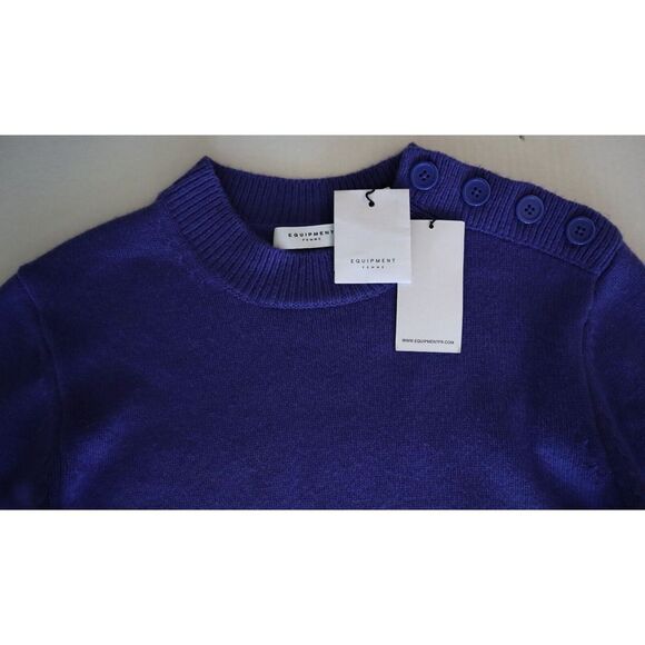 Equipment SW02156 Women's Sz XS Royal Blue Rozanna Cashmere/Wool Sweater - Picture 3 of 6
